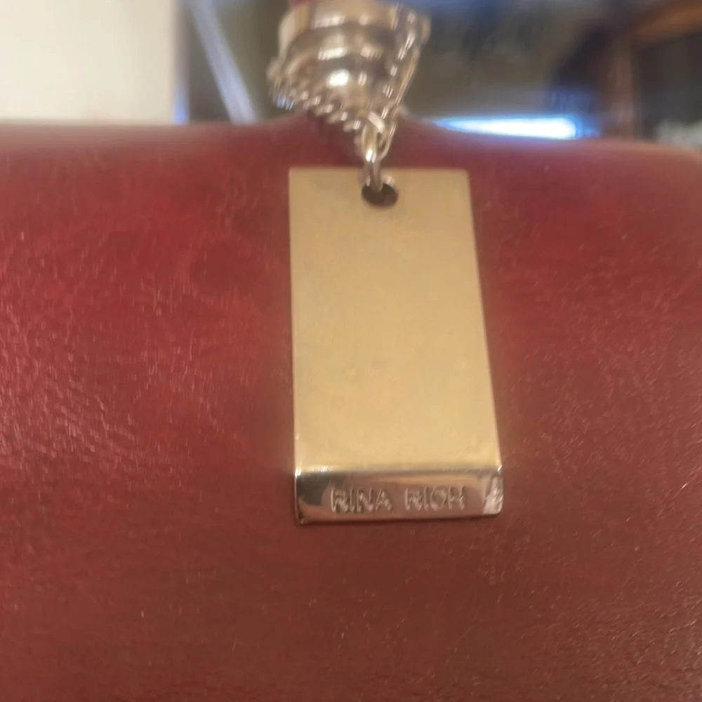 Blood Red Rina Rich Handbag Purse.  Beautiful. - Picture 3 of 15